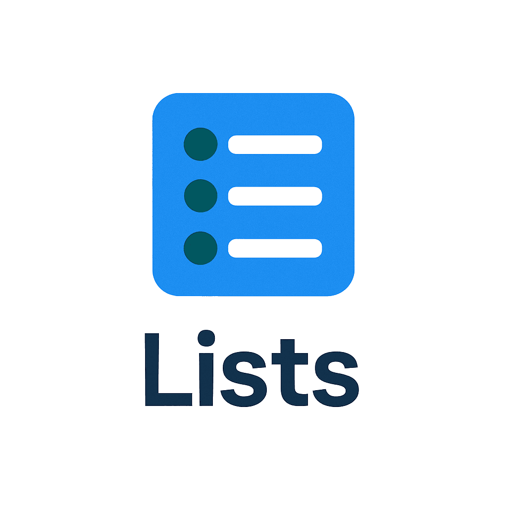 Lists app shortcut